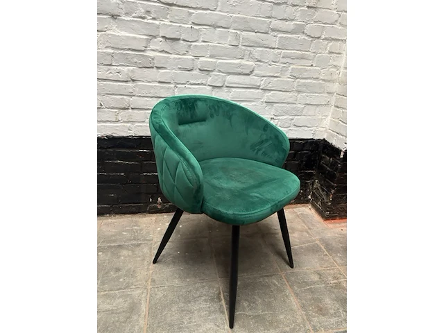 1x eetkamerstoel velvet fancy green - afbeelding 1 van  1