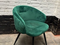 1x eetkamerstoel velvet fancy green - afbeelding 1 van  1