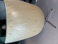 1x egg chair grijs licht hout - afbeelding 4 van  8