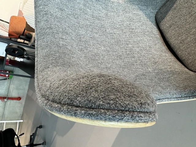 1x egg chair grijs licht hout - afbeelding 8 van  8