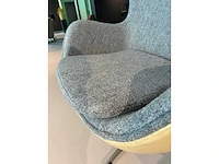 1x egg chair grijs natuur eik showroommodel - afbeelding 6 van  8