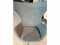 1x egg chair grijs natuur eik showroommodel - afbeelding 7 van  8