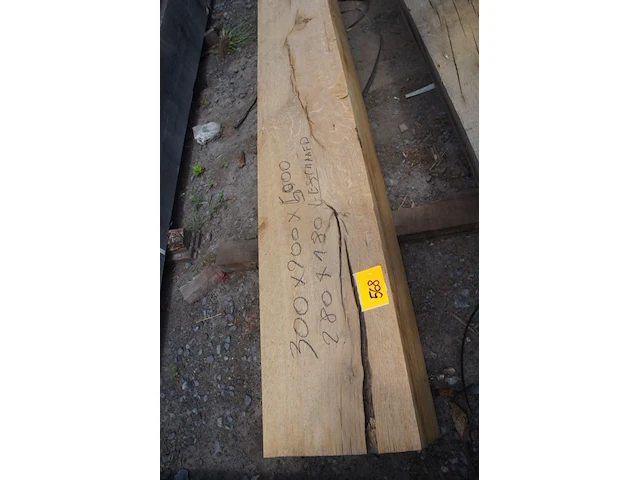 1x eiken balk geschaafd 280x180 - afbeelding 2 van  5