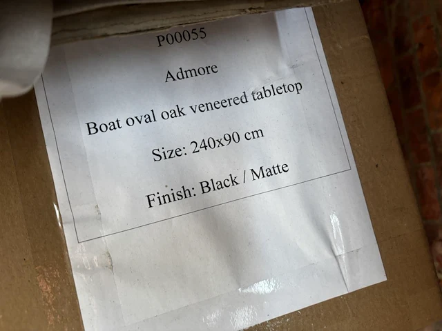 1x fineer houten tafelblad - 2400mm - afbeelding 2 van  2