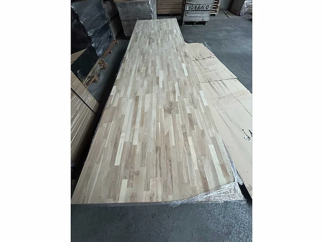 1x gelamelleerd eiken werkblad 18mm - afbeelding 1 van  4