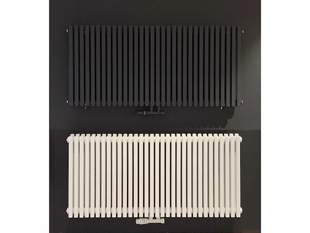 1x h550xb1800 horizontaale designradiator mat zwart - afbeelding 3 van  3