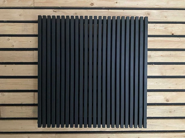 1x h900xb900 horizontaale designradiator mat zwart - afbeelding 1 van  3