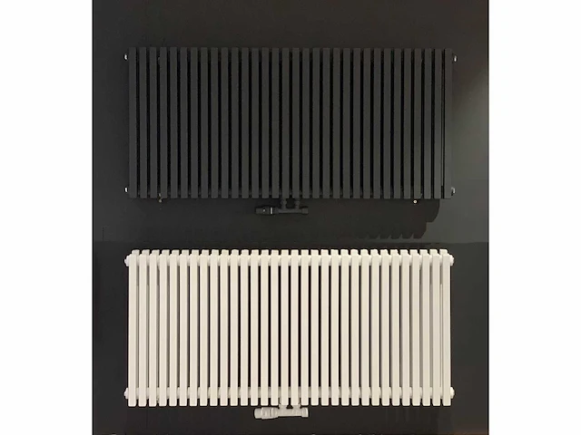 1x h900xb900 horizontaale designradiator mat zwart - afbeelding 3 van  3