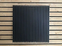 1x h900xb900 horizontaale designradiator mat zwart - afbeelding 1 van  3