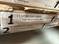 1x keramische salontafelblad marquina nero matte - 1200mm - afbeelding 2 van  3