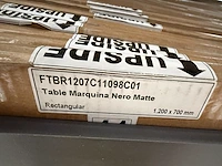 1x keramische salontafelblad marquina nero matte - 1200mm - afbeelding 2 van  3