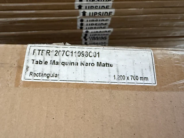1x keramische salontafelblad marquina nero matte - 1200mm - afbeelding 2 van  3