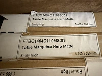 1x keramische salontafelblad marquina nero matte - 1400mm - afbeelding 2 van  3
