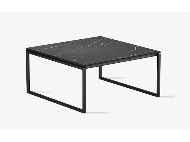 1x keramische salontafelblad marquina nero matte - 700mm - afbeelding 1 van  3