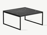 1x keramische salontafelblad marquina nero matte - 700mm - afbeelding 1 van  3