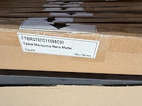 1x keramische salontafelblad marquina nero matte - 700mm - afbeelding 2 van  3