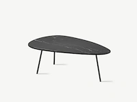1x keramische salontafelblad organic nero - 1044x705mm - afbeelding 1 van  3