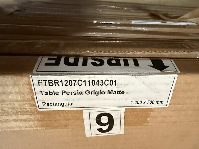 1x keramische salontafelblad persia grigio matte - 1200mm - afbeelding 2 van  3