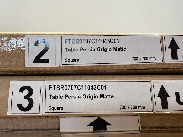 1x keramische salontafelblad persia grigio matte - 700mm - afbeelding 2 van  3