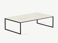 1x keramische salontafelblad rectangular travertine crema - 1200x700mm - afbeelding 1 van  3