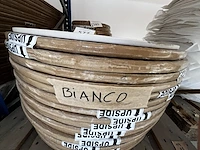 1x keramische salontafelblad round statuarietto bianco matte - 680mm - afbeelding 3 van  3