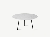 1x keramische salontafelblad round statuarietto bianco matte - 680mm - afbeelding 1 van  4