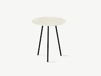 1x keramische salontafelblad round travertine crema - 400mm - afbeelding 1 van  3