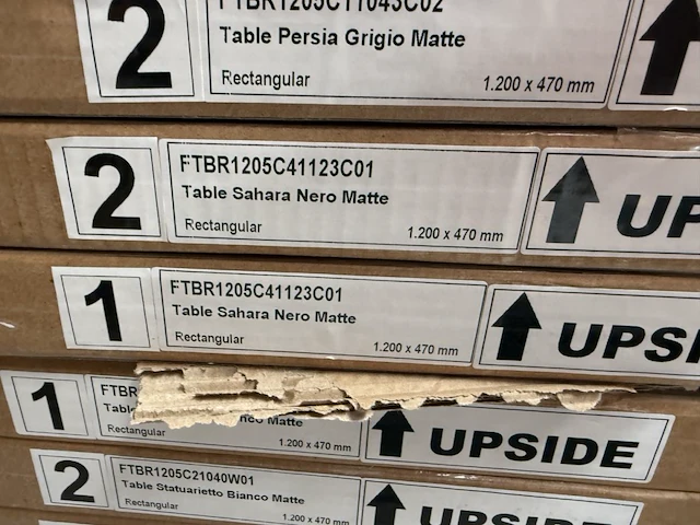 1x keramische salontafelblad sahara nero matte - 1200mm - afbeelding 2 van  3