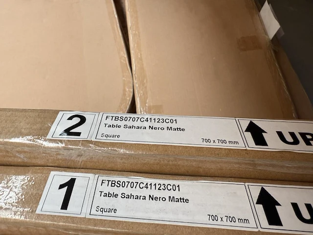 1x keramische salontafelblad sahara nero matte - 700mm - afbeelding 2 van  3