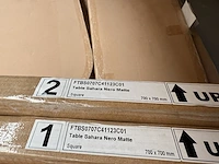 1x keramische salontafelblad sahara nero matte - 700mm - afbeelding 2 van  3