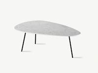 1x keramische salontafelblad statuarietto bianco matte - 1044mm - afbeelding 1 van  3