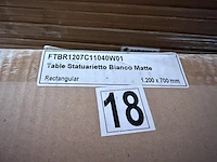 1x keramische salontafelblad statuarietto bianco matte - 1200mm - afbeelding 2 van  3