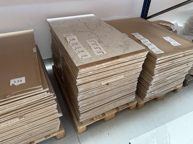 1x keramische salontafelblad statuarietto bianco matte - 1200mm - afbeelding 3 van  3