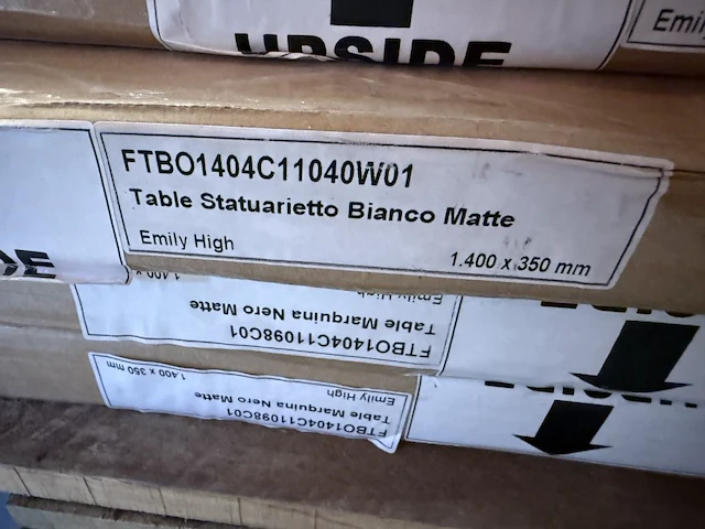 1x keramische salontafelblad statuarietto bianco matte - 1400mm - afbeelding 2 van  3