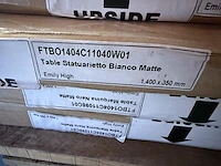 1x keramische salontafelblad statuarietto bianco matte - 1400mm - afbeelding 2 van  3