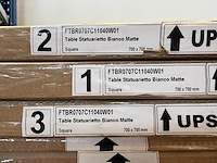 1x keramische salontafelblad statuarietto bianco matte - 700mm - afbeelding 2 van  3
