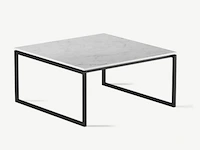 1x keramische salontafelblad statuarietto bianco matte - 700mm - afbeelding 1 van  3