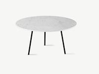 1x keramische salontafelblad statuarietto bianco matte - dia 680mm - afbeelding 1 van  3