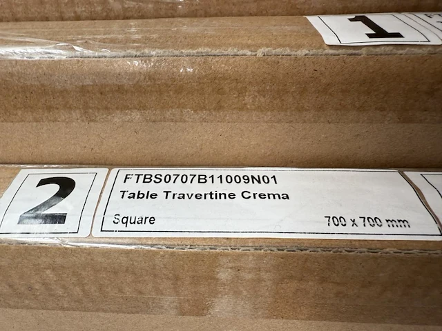 1x keramische salontafelblad travertin crema - 700mm - afbeelding 2 van  3