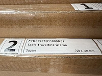 1x keramische salontafelblad travertin crema - 700mm - afbeelding 2 van  3