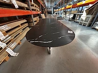 1x keramische tafel boat oval met onderstel - 2800x900x750mm - afbeelding 2 van  5