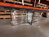 1x keramische tafel boat oval met onderstel - 2800x900x750mm - afbeelding 4 van  5