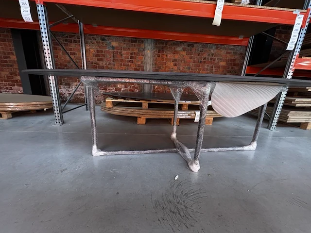 1x keramische tafel oval met onderste l- 2500x1250x770mm - afbeelding 4 van  5