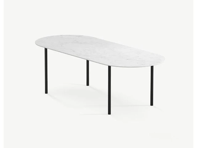 1x keramische tafelblad boat oval carrara - 2800x1300mm - afbeelding 1 van  2
