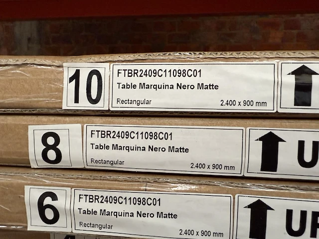 1x keramische tafelblad marquina nero matte - 2400mm - afbeelding 2 van  3