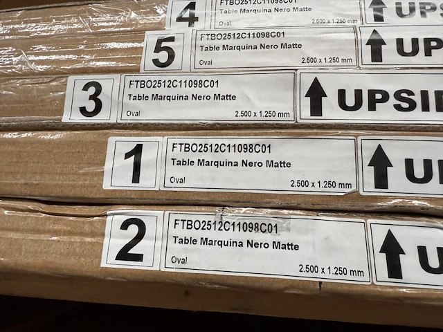 1x keramische tafelblad marquina nero matte - 2500mm - afbeelding 2 van  3