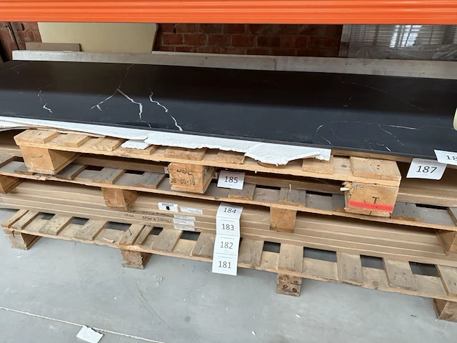 1x keramische tafelblad marquina nero matte - 2800mm - afbeelding 3 van  3
