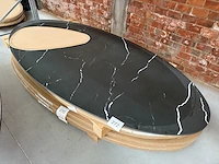 1x keramische tafelblad marquina nero matte - 2800mm - afbeelding 2 van  3