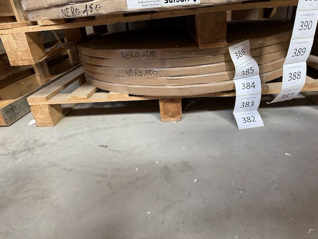 1x keramische tafelblad marquina nero matte - dia 1200mm - afbeelding 3 van  3