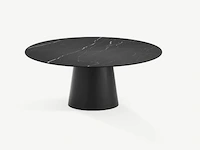 1x keramische tafelblad marquina nero matte - dia 1500mm - afbeelding 1 van  3